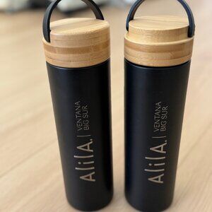 NEW Alila Ventana Big Sur Exclusive Welly Bottles – Set of 2, Bamboo Handle, 20